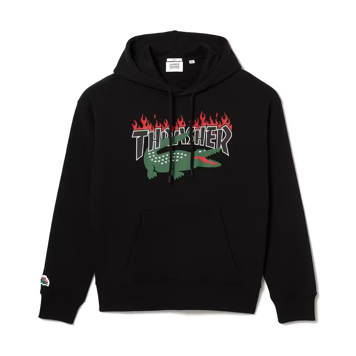 Lacoste x Thrasher Oversized Sweat Hoodie Black
