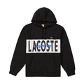 Supreme LACOSTE Logo Panel Hooded Sweatshirt Black