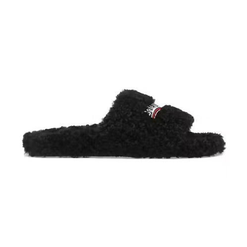 Balenciaga Furry Slide Black