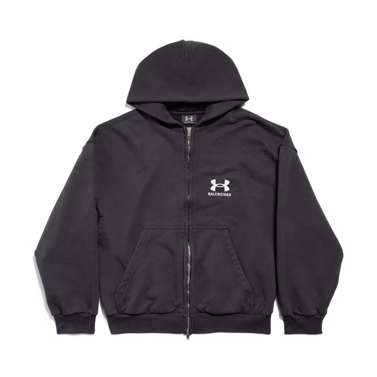 Balenciaga x Under Armour Zip-Up Hoodie Regular Fit Black/White