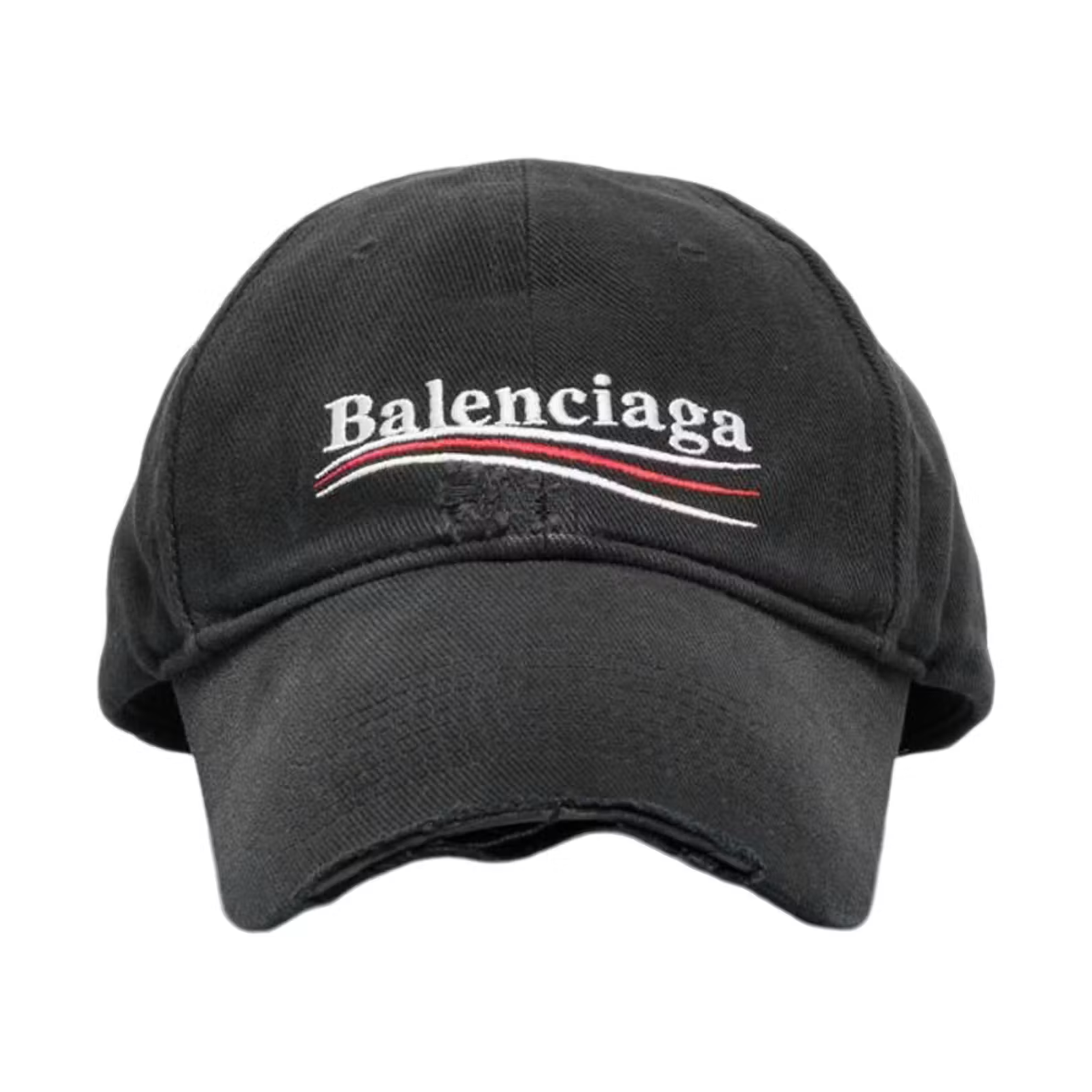Balenciaga Political Campaign Distressed Cap Grey/Multi