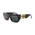 Miu Miu Flurry Logo Plaque Women Sunglasses Black