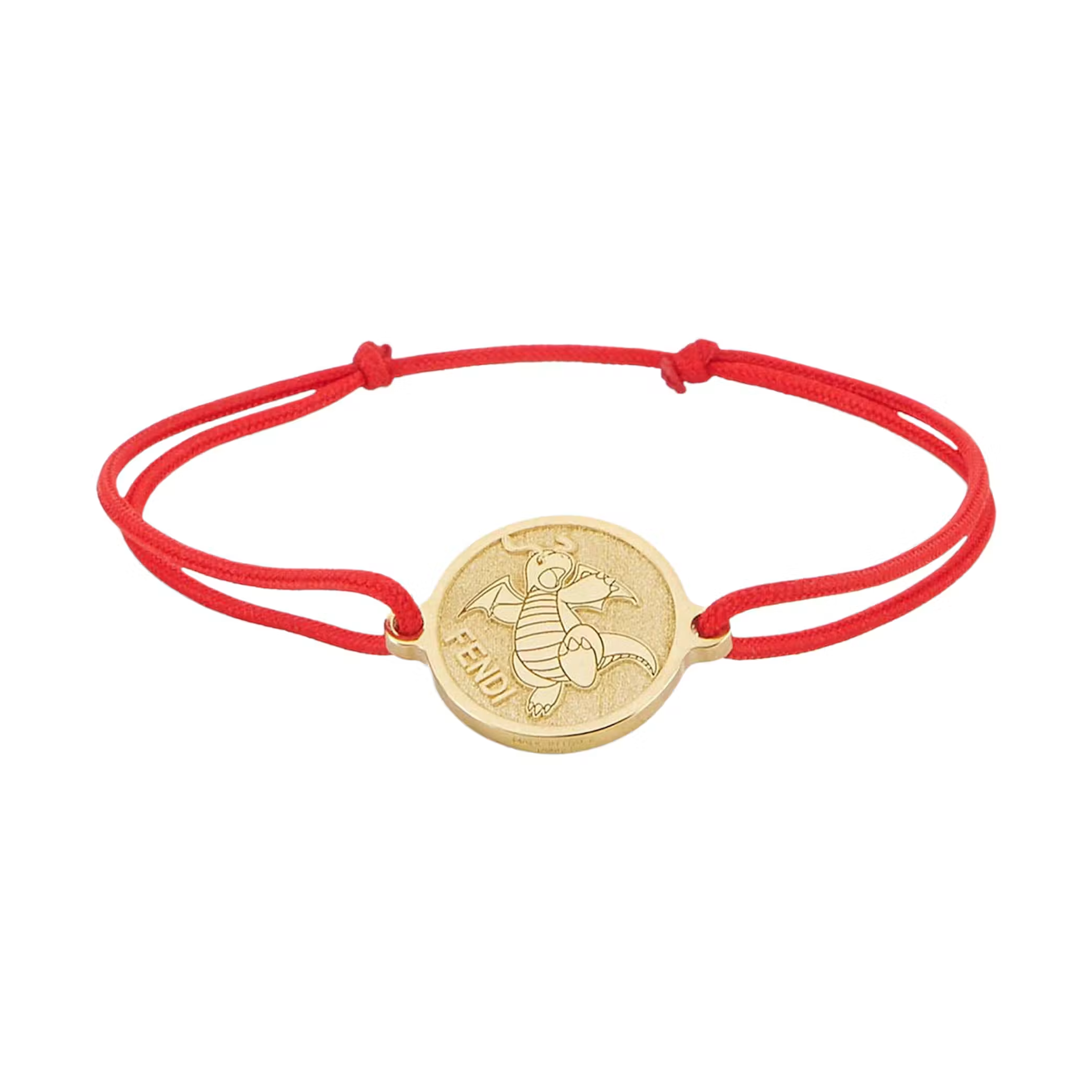 Fendi x FRGMT x Pokemon Ribbon Pendant Bracelet Red