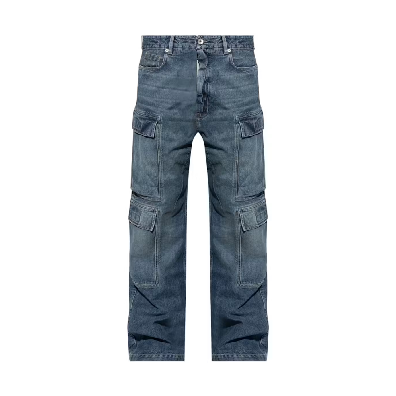 Rick Owens DRKSHDW Double Cargo Jeans Washed Indigo