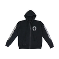 Chrome Hearts Horseshoe Floral Cross Sleeve Zip Up Hoodie