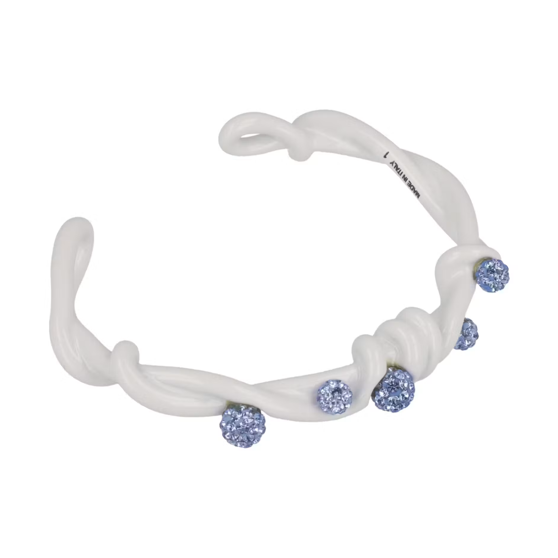 Givenchy Tisted Crystal Embellished Bracelet Off White