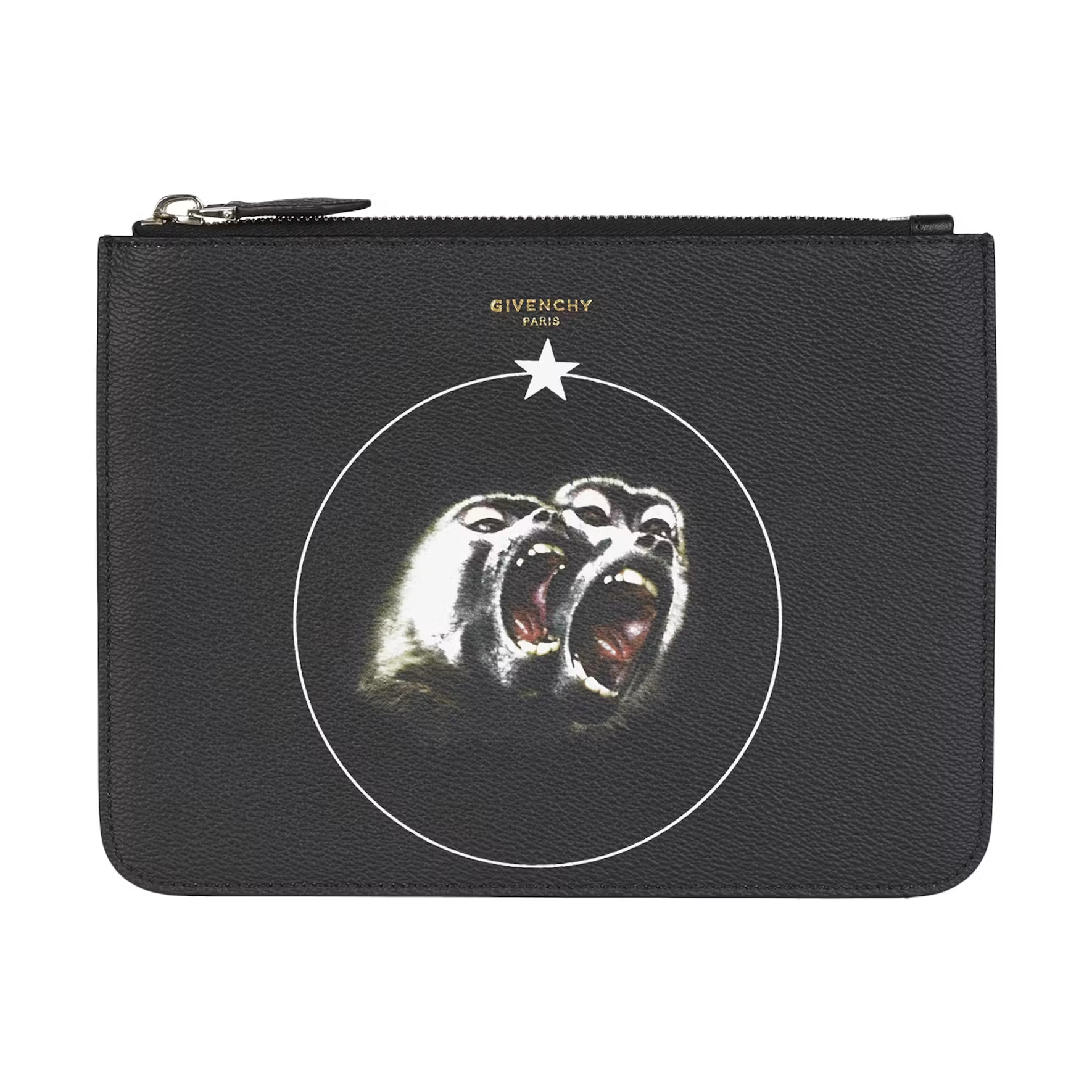 Givenchy Monkey Brothers Zipped Pouch Large Black