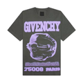 Givenchy Spray Skull Design Casual Fit T-Shirt Grey