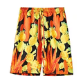 LOEWE Cactus Print Silk Drawstring Shorts