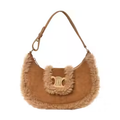 Celine Suede Calfskin and Shearling Medium Ava