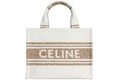 Celine Small Cabas Striped Textile with Celine Jacquard Tote Tobacco/Tan