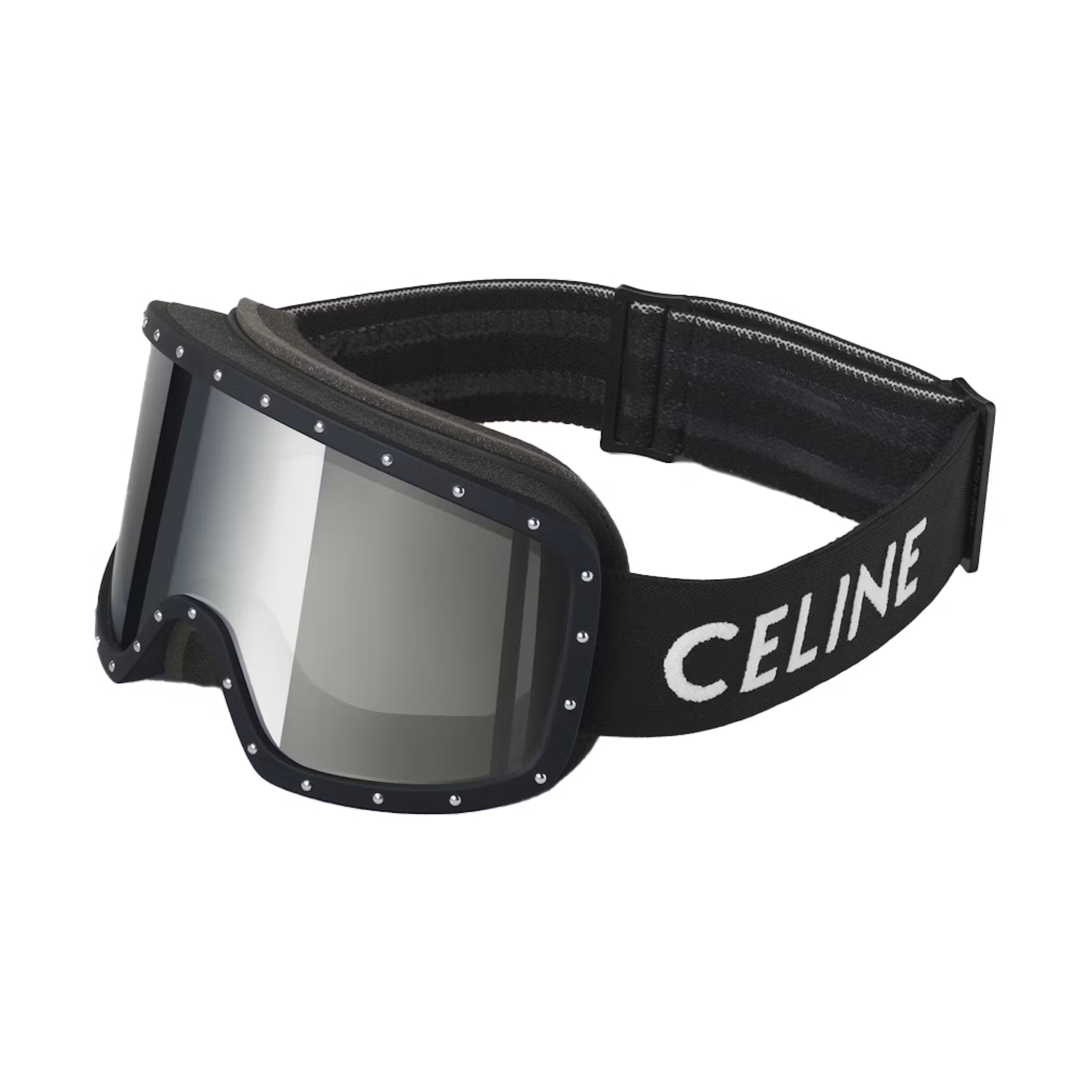 Celine Silver Mirror Lenses with Metal Studs Ski Mask