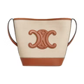 Celine Bucket Cuir Bag Small Triomphe Embroidery