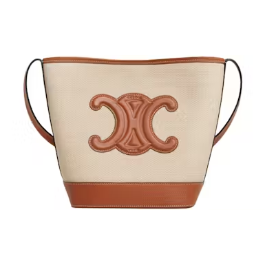 Celine Bucket Cuir Bag Small Triomphe Embroidery