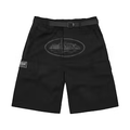 Corteiz Alcatraz Cargo Shorts Triple Black