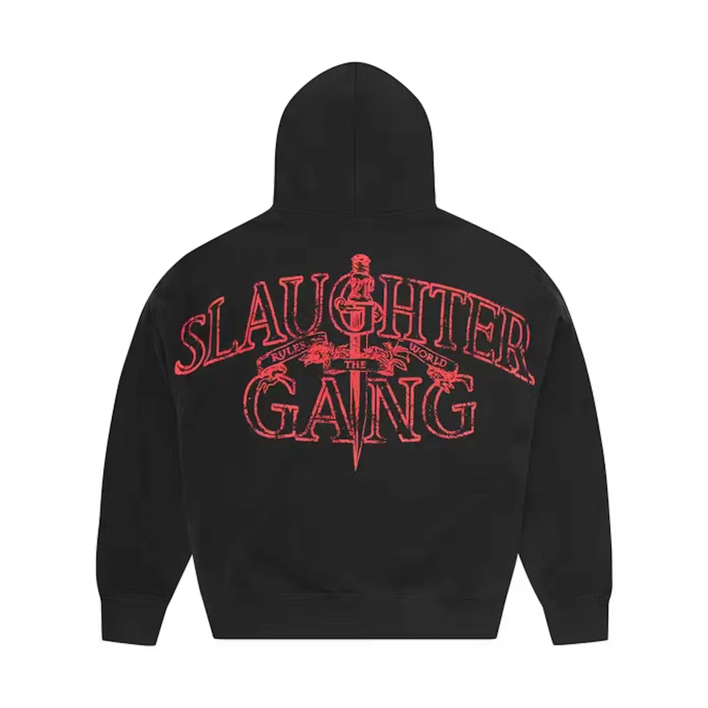 Corteiz x Slaughter Gang 21 Savage Zip Up Hoodie Black