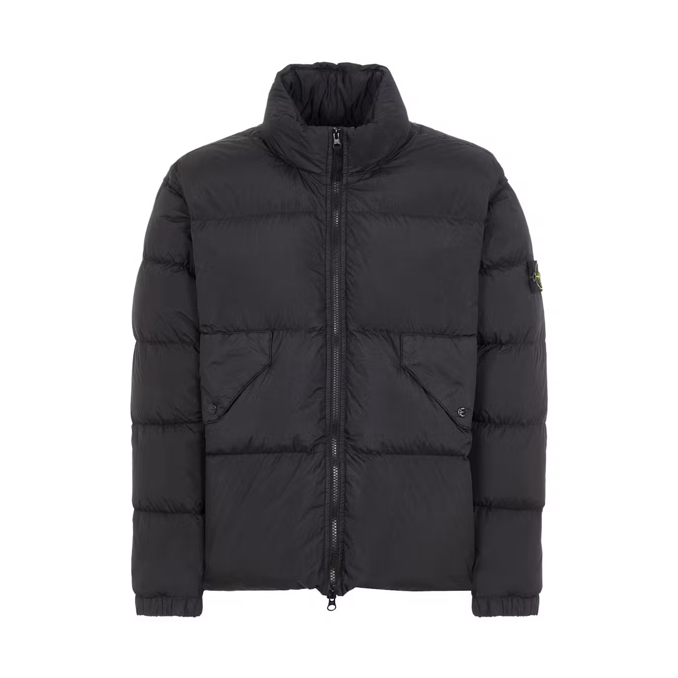 Stone Island Garment Dyed 40623 Crinkle Reps Recycled Nylon Jacket Black
