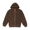Supreme Hooded Zip Up Thermal Leopard