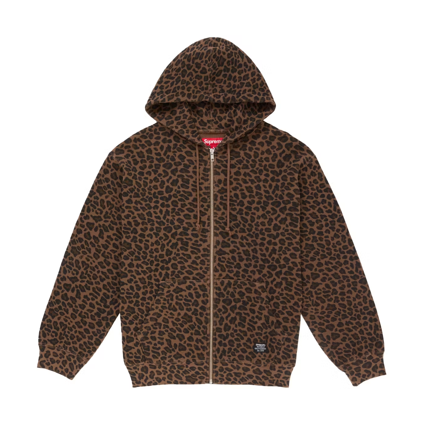 Supreme Hooded Zip Up Thermal Leopard
