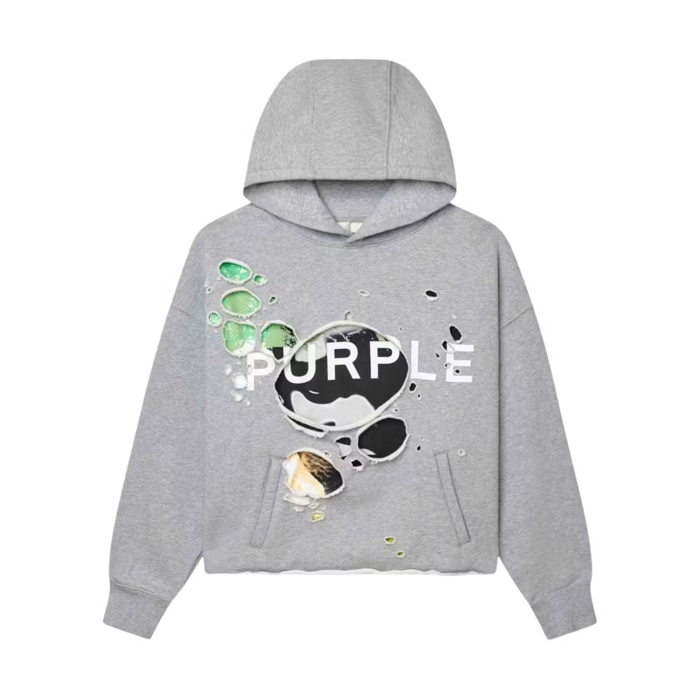 Purple Brand French Terry Hoodie Grey