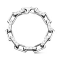 Louis Vuitton Chain Bracelet Engraved Monogram Silver
