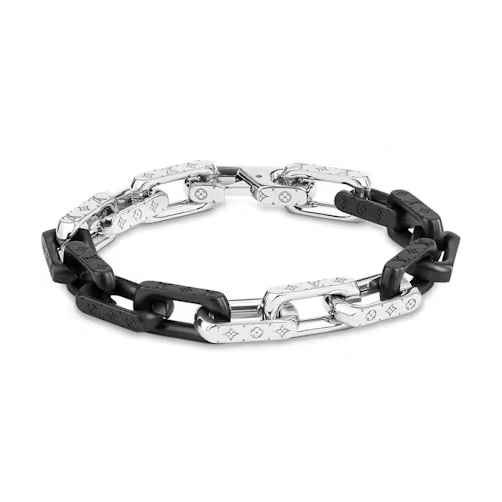 Louis Vuitton Bracelet Monogram Chain Silver