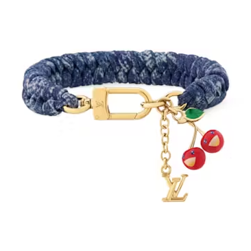 Louis Vuitton x Takashi Murakami Cherry Tressage Bracelet Denim Monogram
