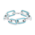 Louis Vuitton LV Monogram Links Chain Bracelet Silver