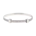 Balenciaga Logo Hoop Bracelet Silver