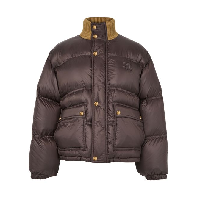 Celine Womans Puffer Nylon Brown