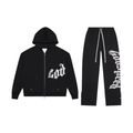 Godspeed OG Logo V2 Sweatsuit Black/Silver Satin