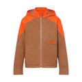 Louis Vuitton Hooded Padded Denim Jacket Orange/Brown