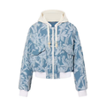 Louis Vuitton Cropped Hooded Bomber Metal Grey
