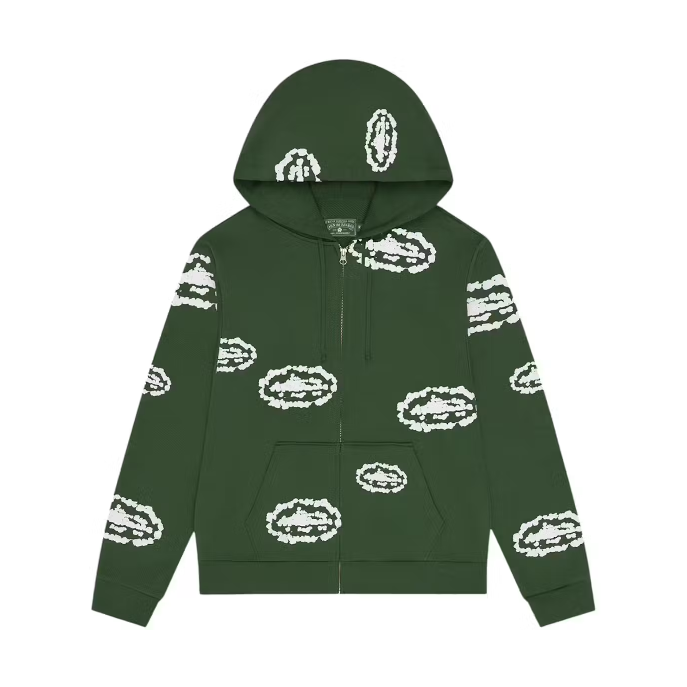 Denim Tears x Corteiz Island Wreath Zip Hoodie Green