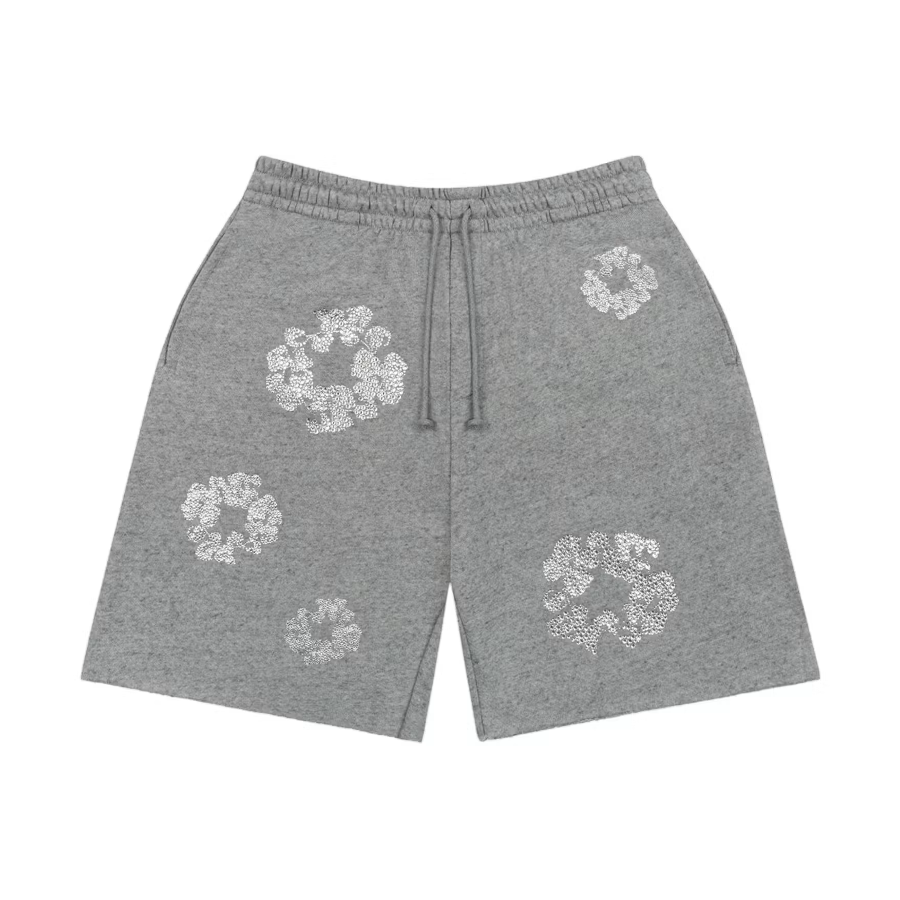 Denim Tears Cashmere Swarovski Cotton Wreath Shorts Grey