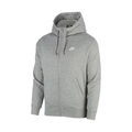 Nike Sportswear Club Fleece Full-Zip Hoodie Dark Grey Heather/Matte Silver/White