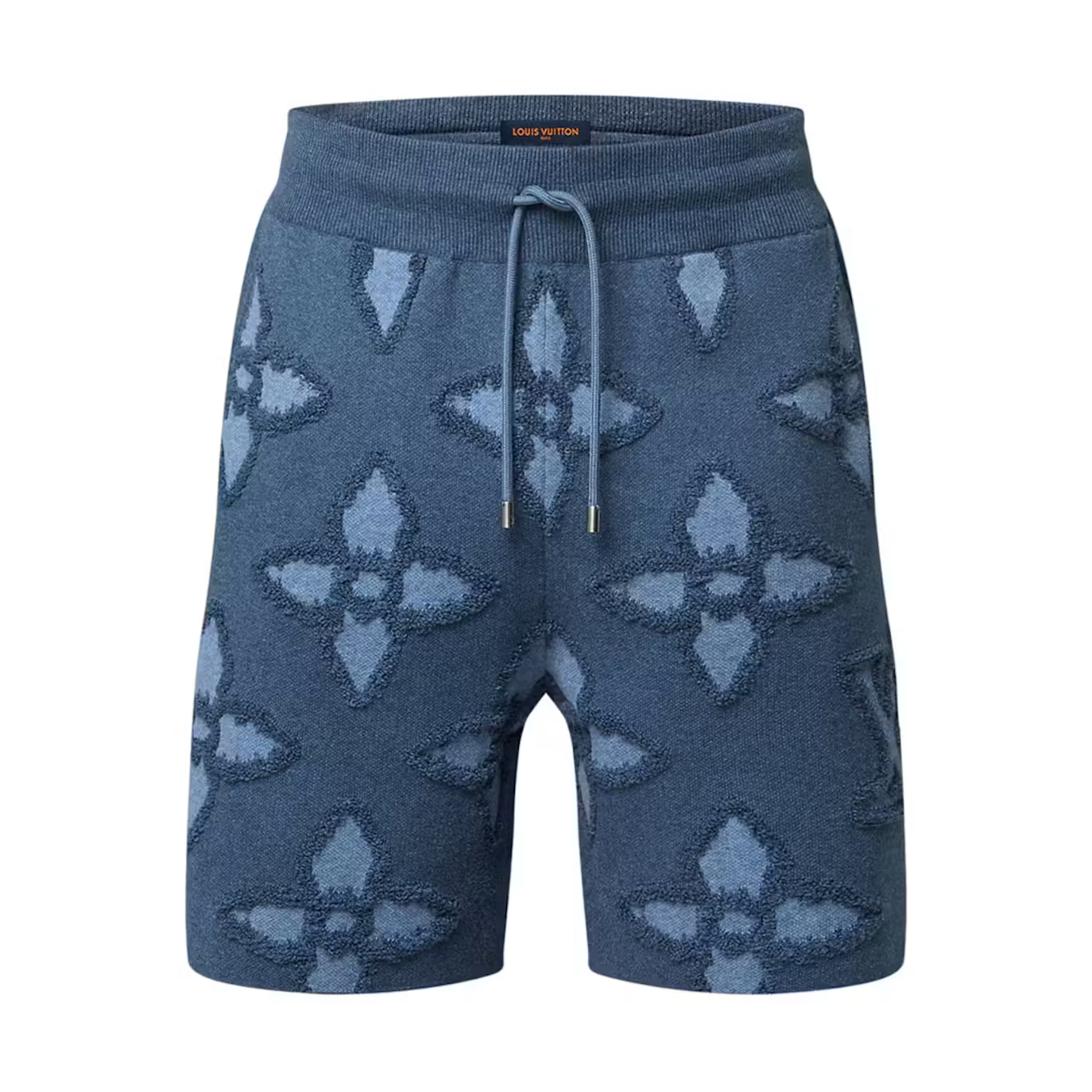 Louis Vuitton Textured Cotton Knit Shorts Indigo