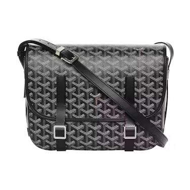 Goyard Belvedere Messenger Goyardine MM Black
