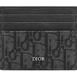 Dior Card Holder (6 Card Slot) Oblique Jacquard Black