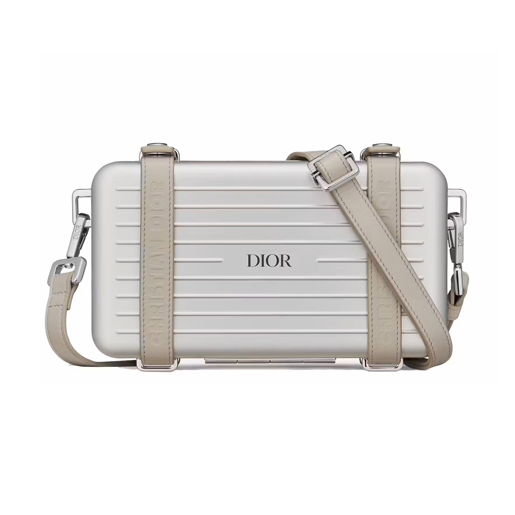 Dior x RIMOWA Personal Clutch On Strap Aluminium Silver