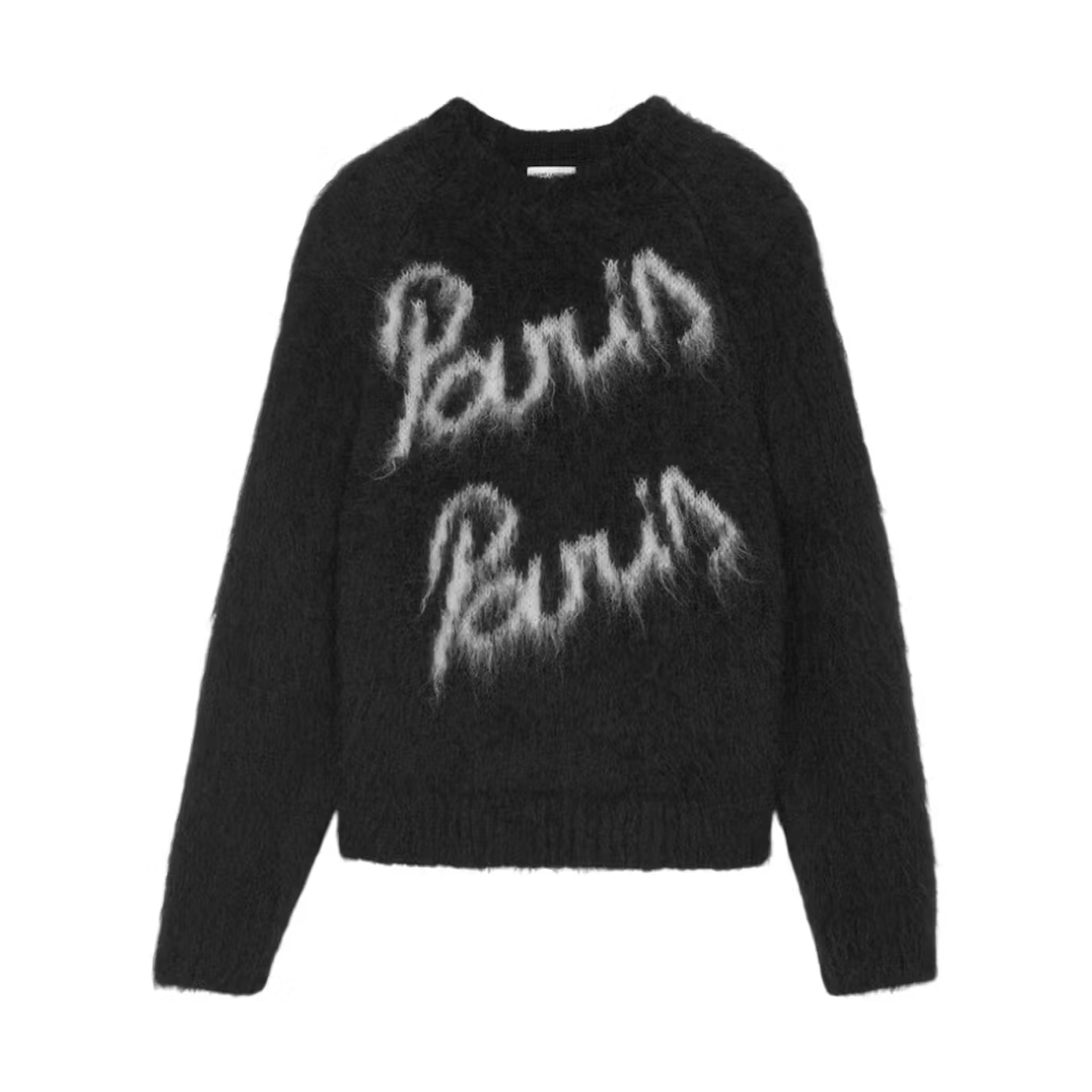Saint Laurent Women's Paris Mohair Knit Sweater Black
