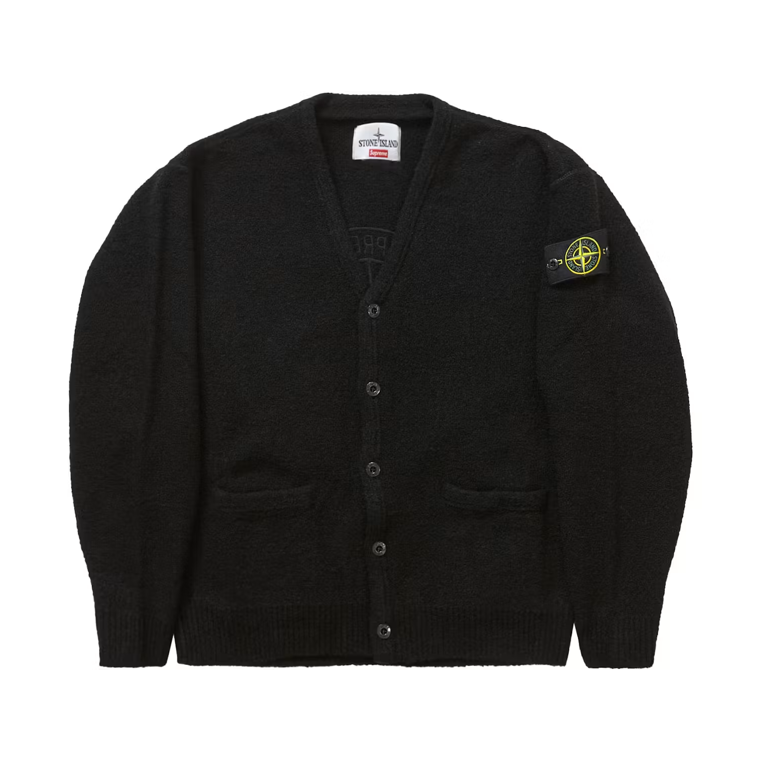Supreme Stone Island Bouclé Cardigan Black