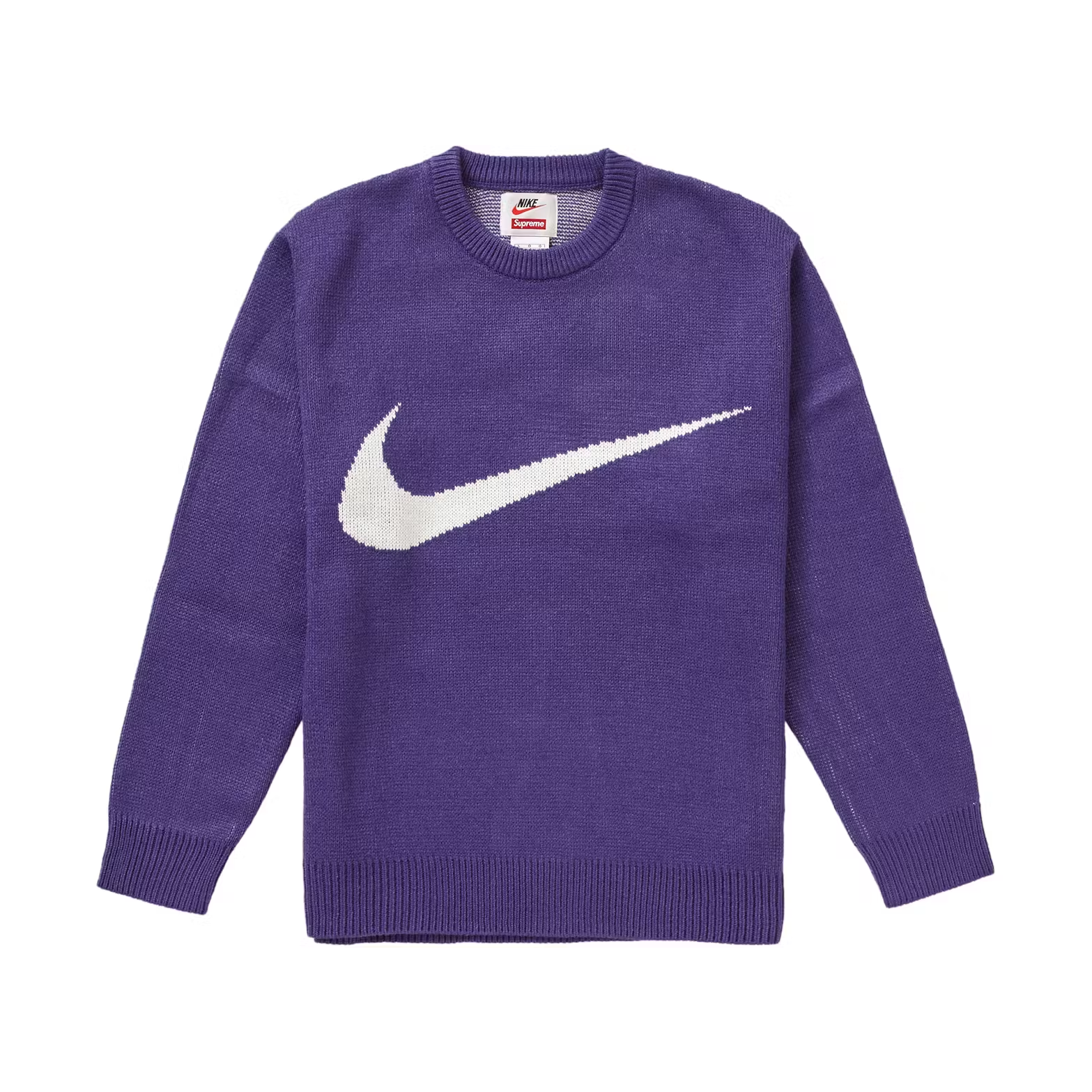 Supreme Nike Swoosh Sweater Purple