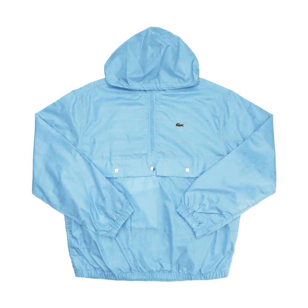 Supreme LACOSTE Reflective Grid Nylon Anorak Blue