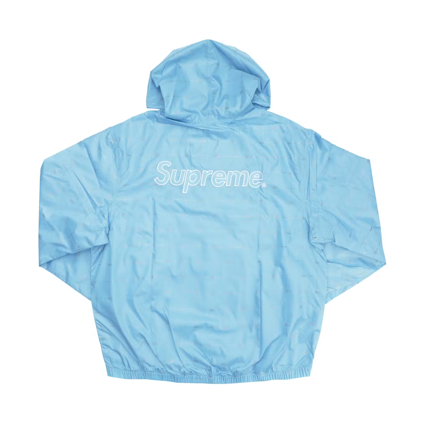 Supreme LACOSTE Reflective Grid Nylon Anorak Blue
