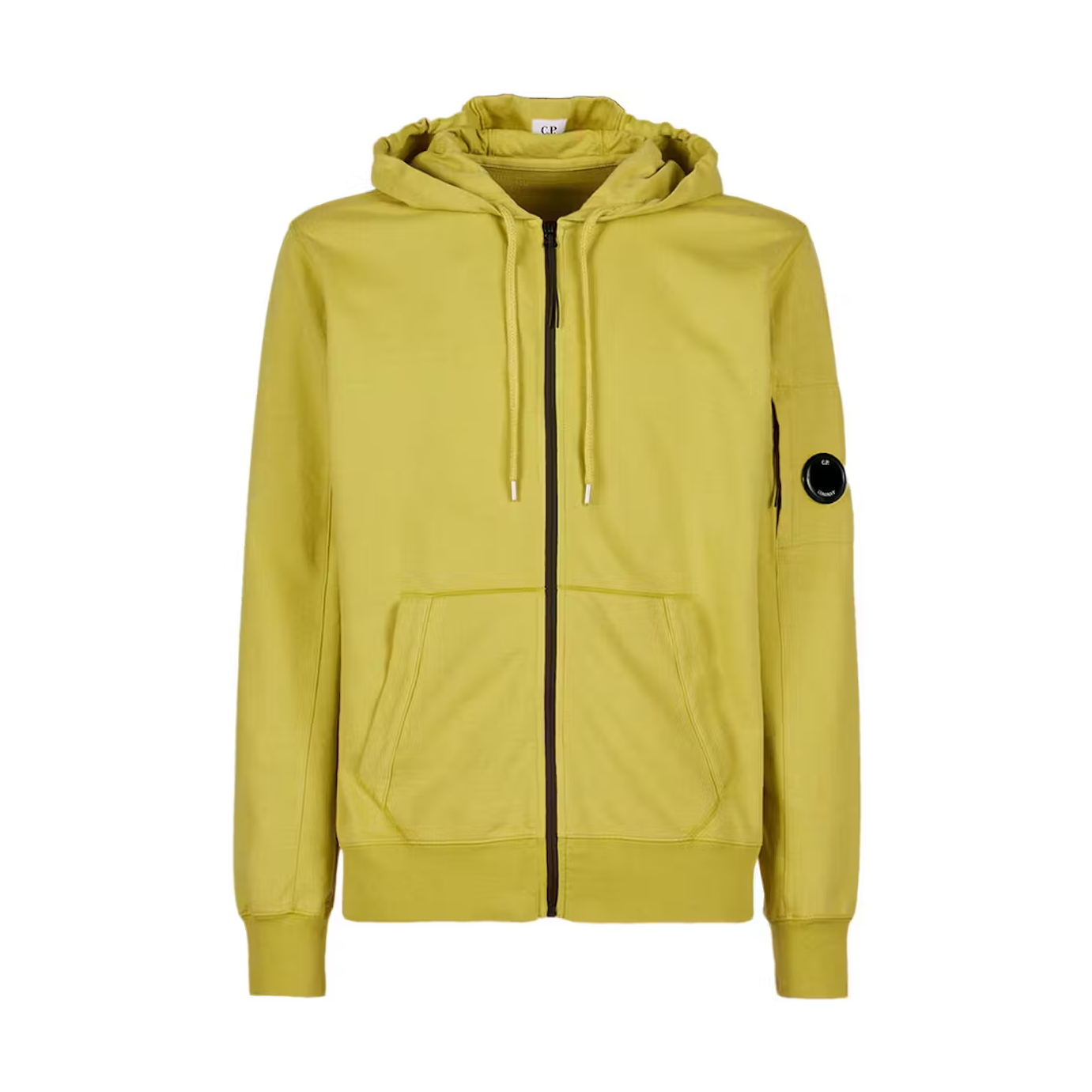 C.P. Company Light Fleece Zipped Hoodie Golden Palm-Yellow