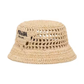 Prada Raffia Bucket Hat Natural