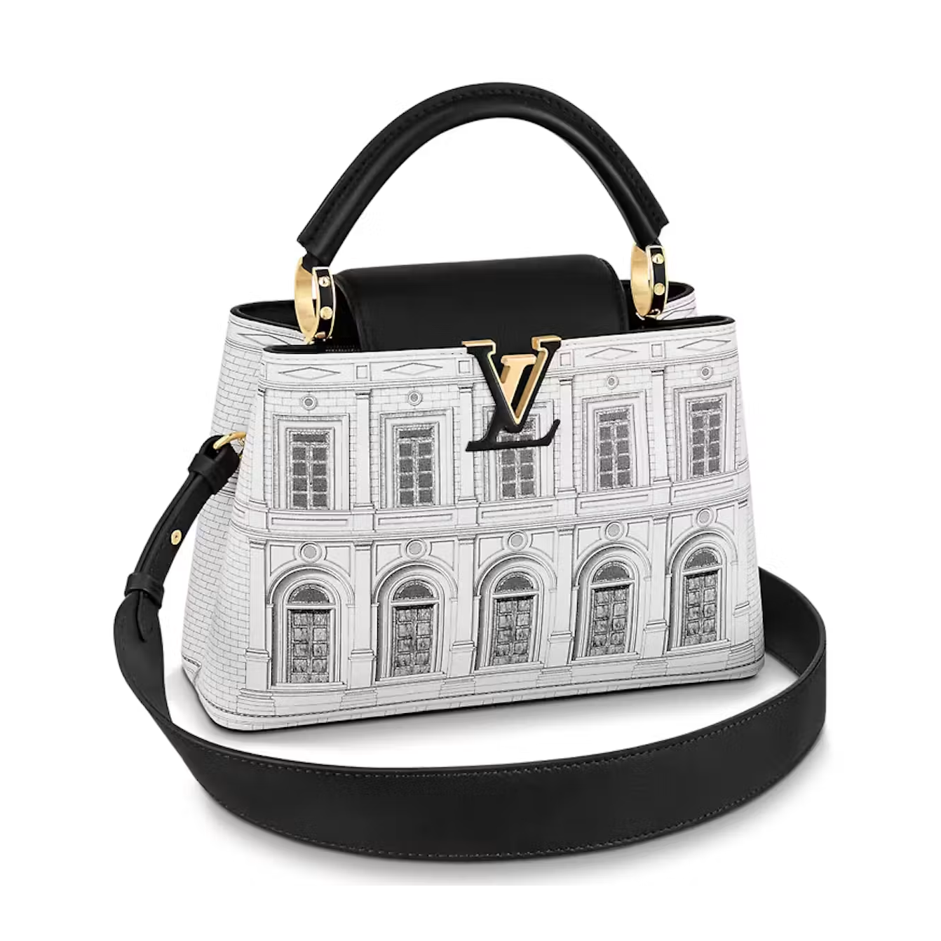 Louis Vuitton x Fornasetti Capucines BB Black/White