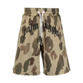 Palm Angels Camouflage Military Pattern Shorts Brown