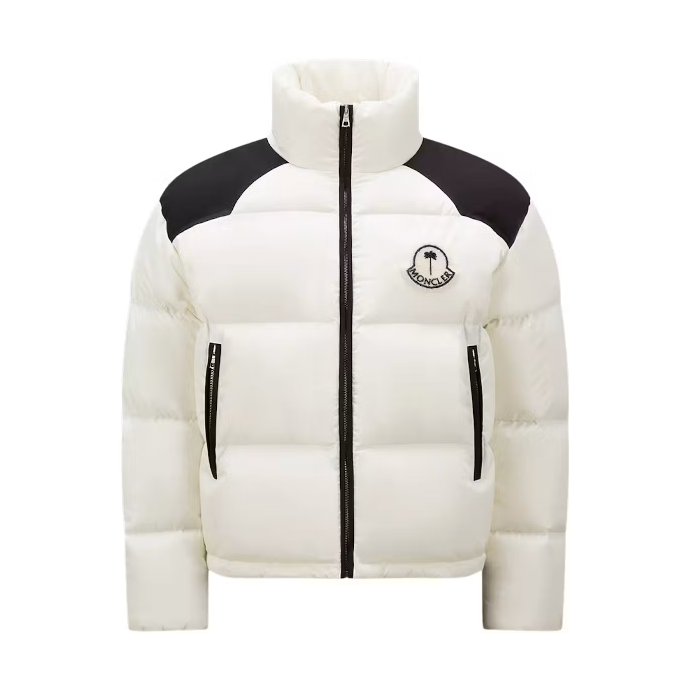 Moncler x Palm Angels Nevin Short Down Jacket Off White